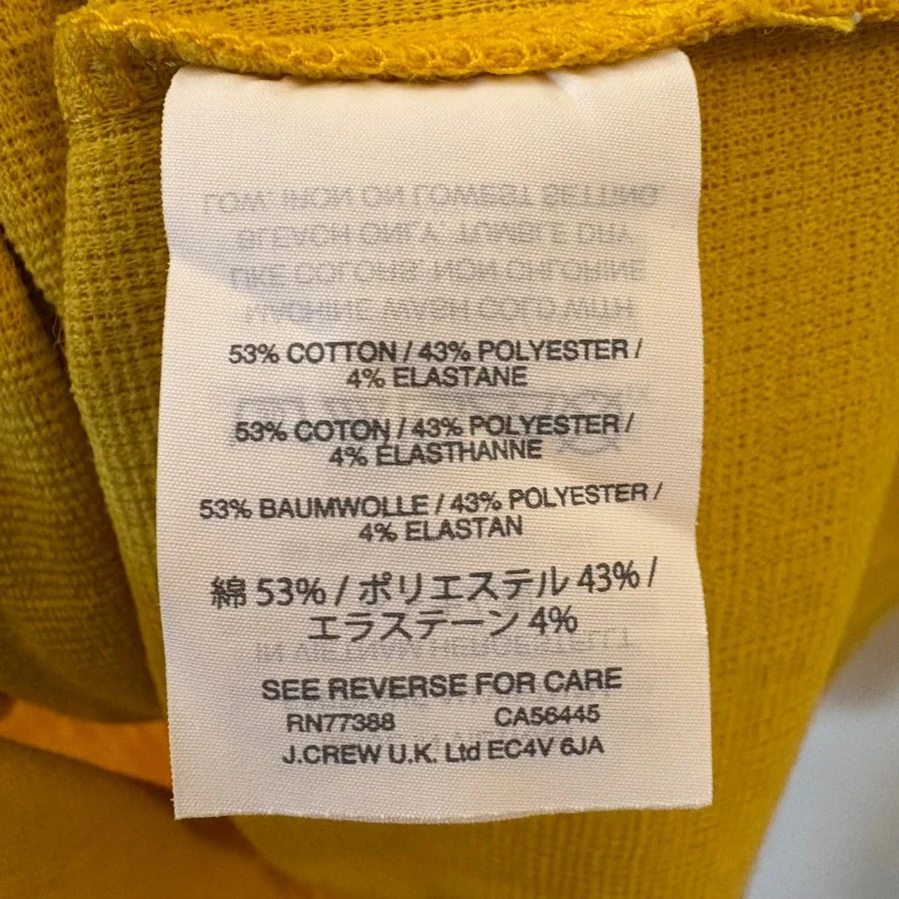 Madewell Crosshatch Side-Tie Mini Dress‎ in Mustard Yellow Size o